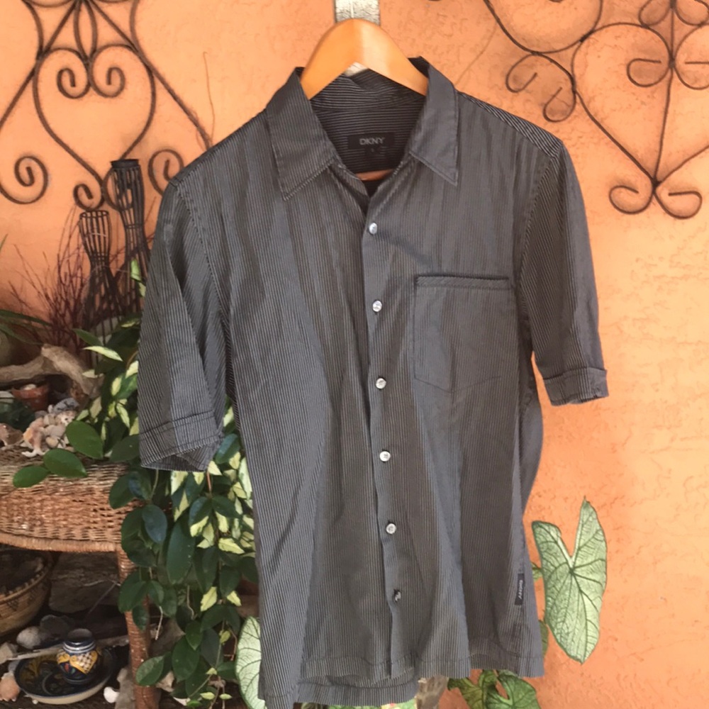 DKNY striped button up shirt